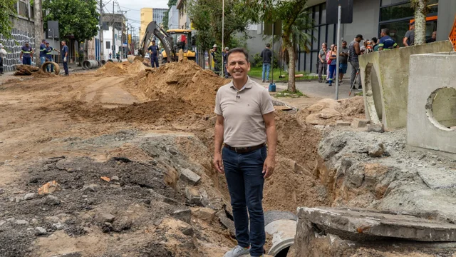 Prefeitura de Paranaguá amplia obras na Rua Faria Sobrinho após identificar rede de drenagem comprometida