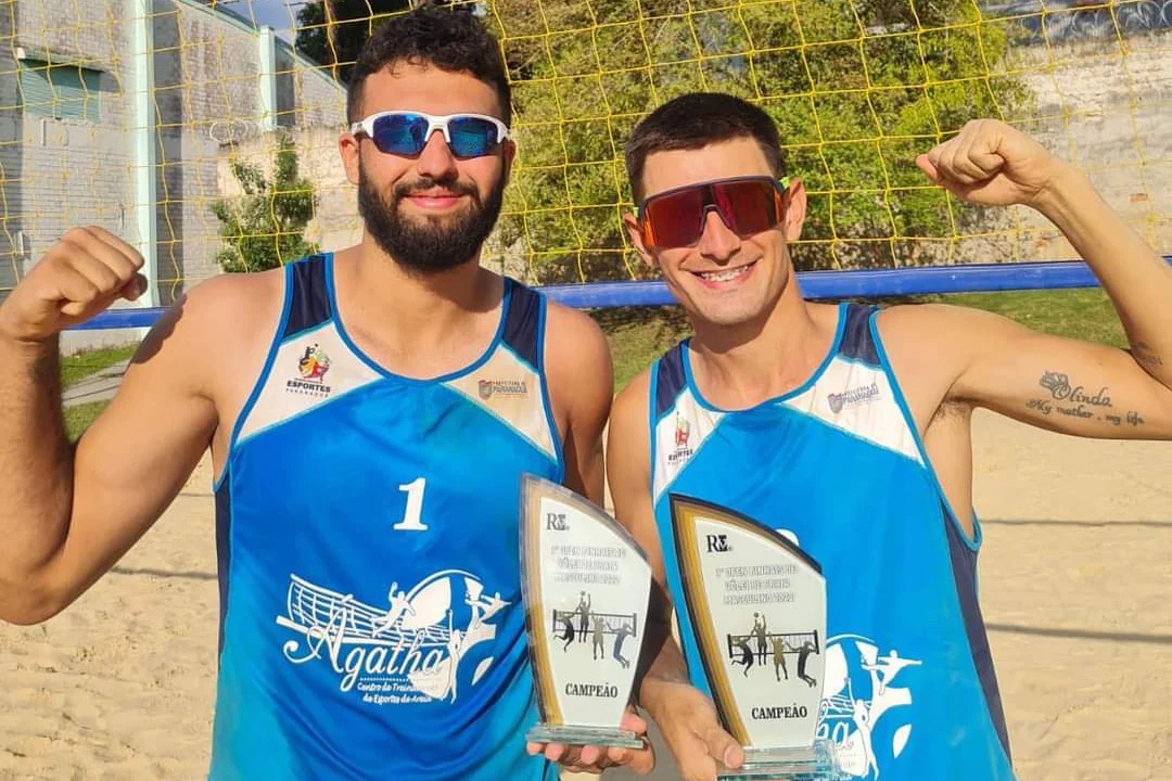 Atletas do Projeto Ágatha/SESPOR conquistam ouro no 1º Open de Pinhais de vôlei de praia 2022