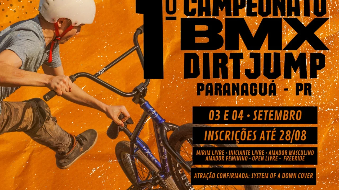 1ª edição do Campeonato BMX Dirt Jump Paranaguá acontecerá no próximo mês