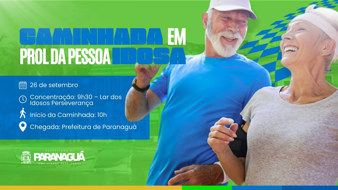 Paranaguá realiza Caminhada em Prol da Pessoa Idosa no dia 26 de setembro