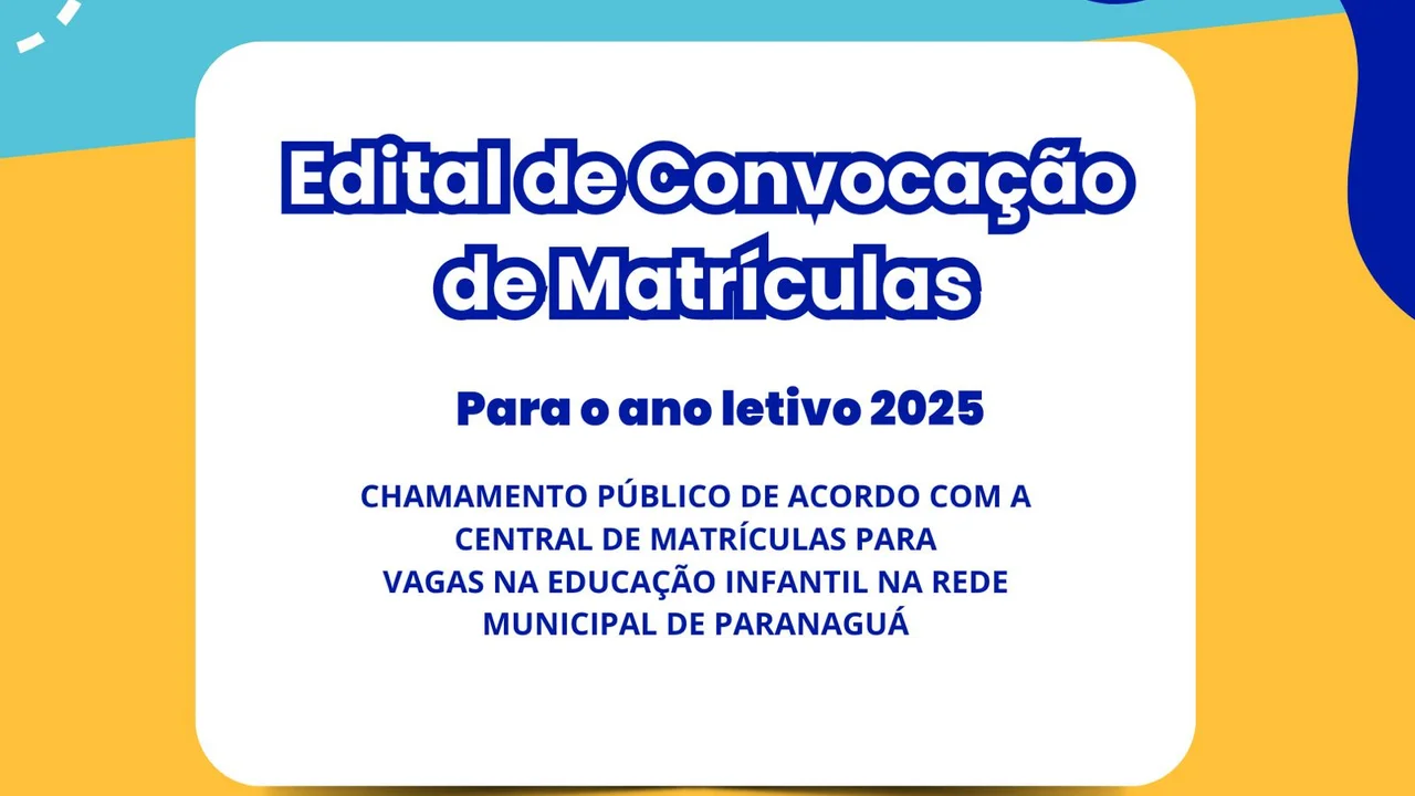 Aberto período de matrículas para a educação infantil 2025