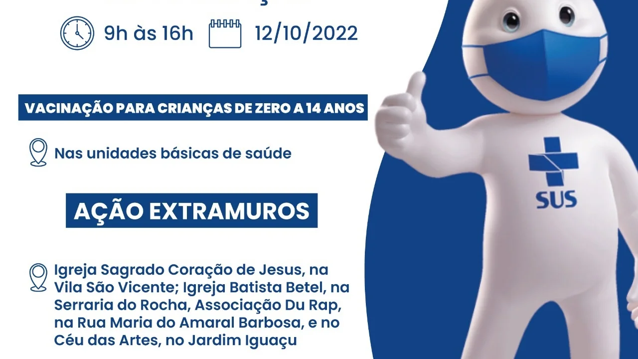 Dia das Crianças é dia D de vacinação