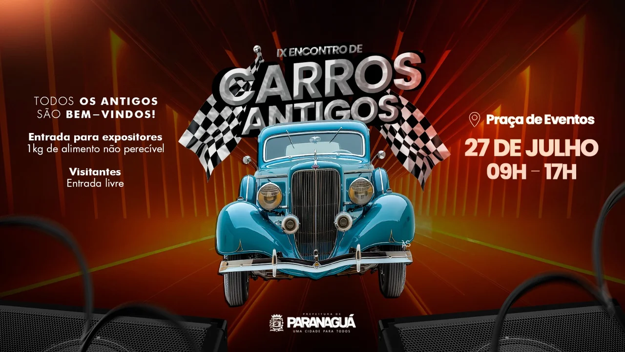 IX Encontro de Carros Antigos agita Paranaguá no dia 27 de julho