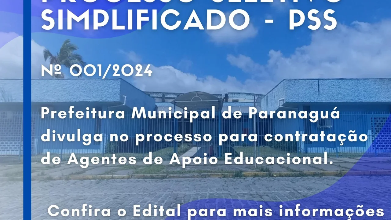 Processo Seletivo para contratação de Agentes de Apoio Educacional com inscrições abertas