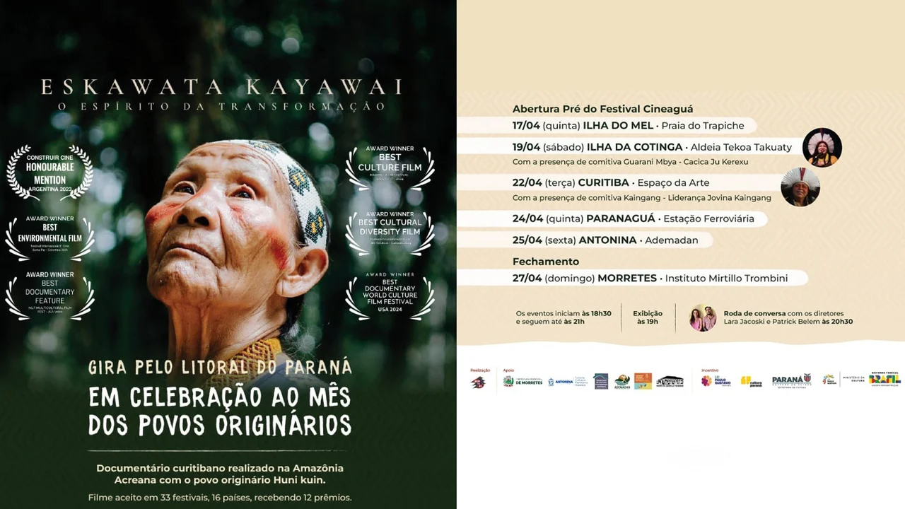 Filme premiado será exibido em celebração ao mês indígena