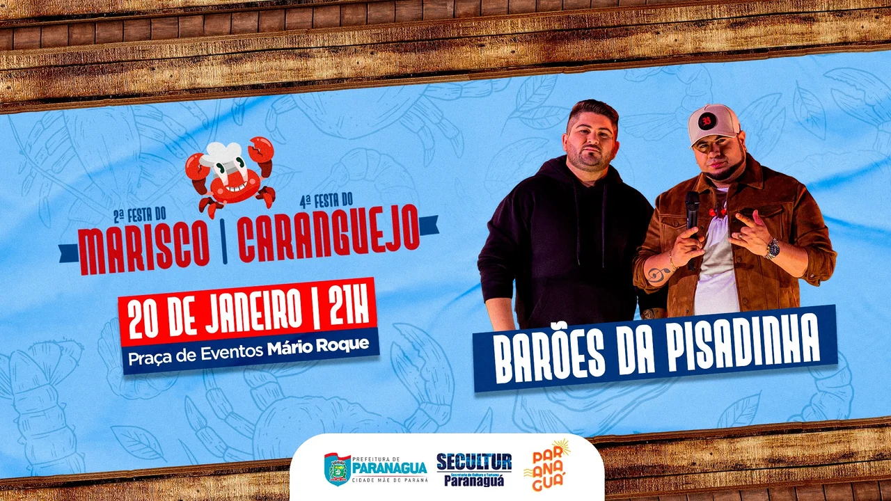 4ª Festa do Caranguejo e 2ª Festa do Marisco terá show com Barões da Pisadinha