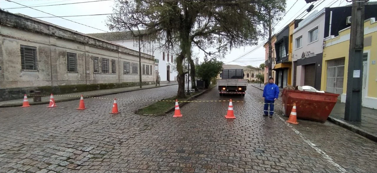Ruas no centro de Paranaguá estarão bloqueadas até o próximo domingo