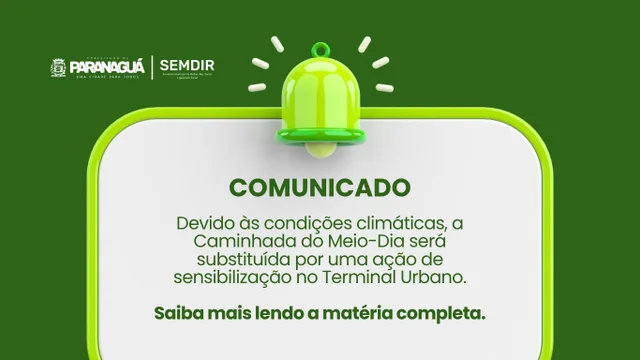 Ação de sensibilização substitui Caminhada do Meio-Dia devido às condições climáticas