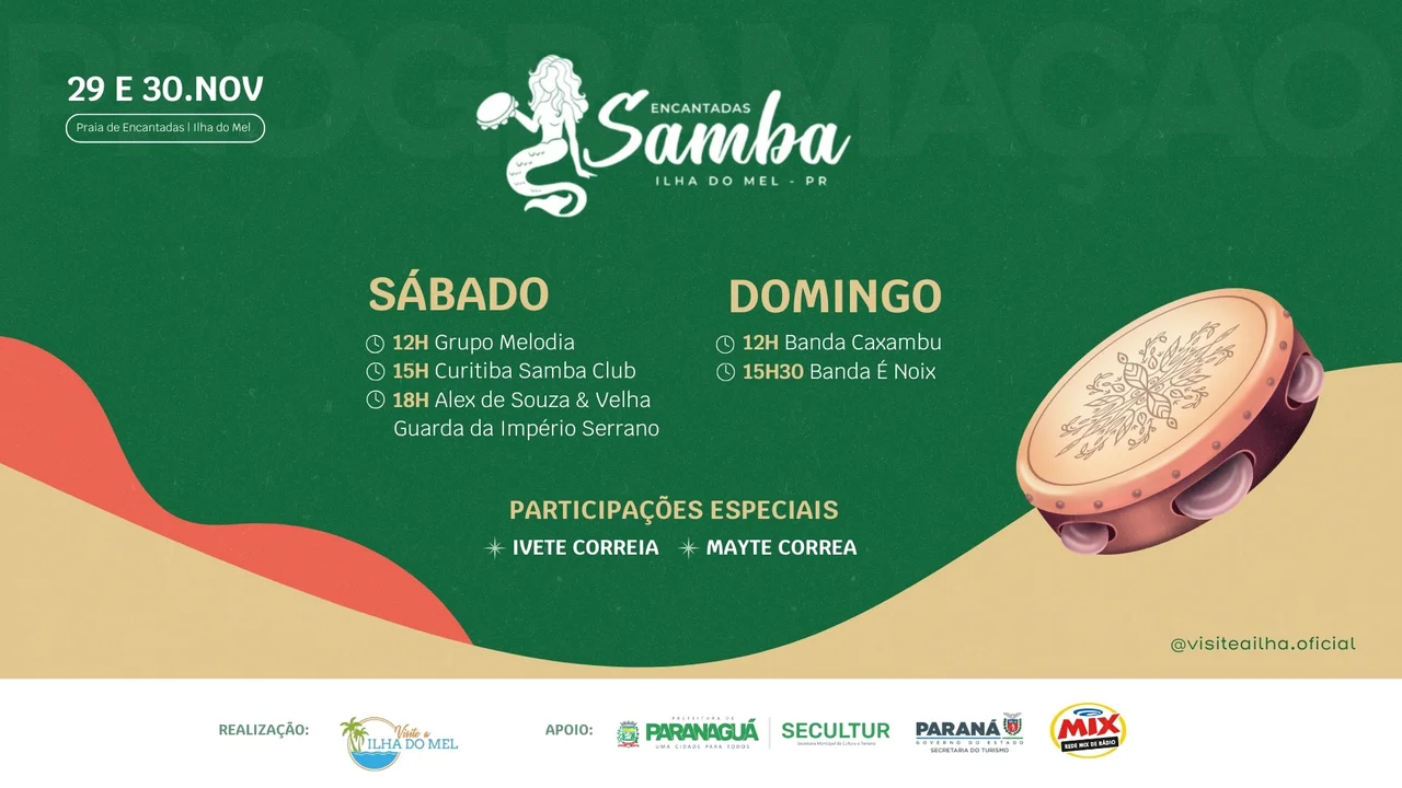 Velha Guarda da Império Serrano é atração do 2º Festival de Samba de Encantadas na Ilha do Mel