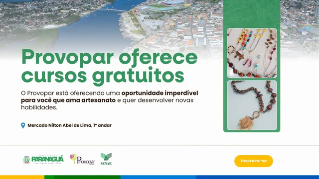 Curso gratuito de biojoias abre inscrições em Paranaguá; aulas começam em novembro