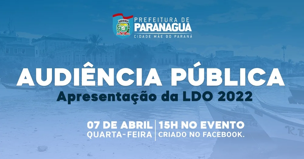 Apresentação da LDO 2022 acontece nesta quarta-feira, dia 07
