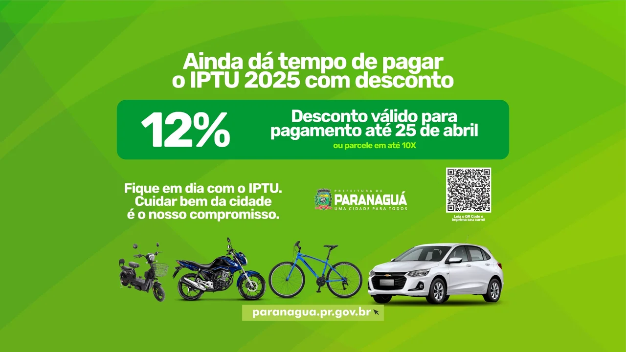 25 de abril é o último dia para pagamento do IPTU 2025 com desconto de 12%
