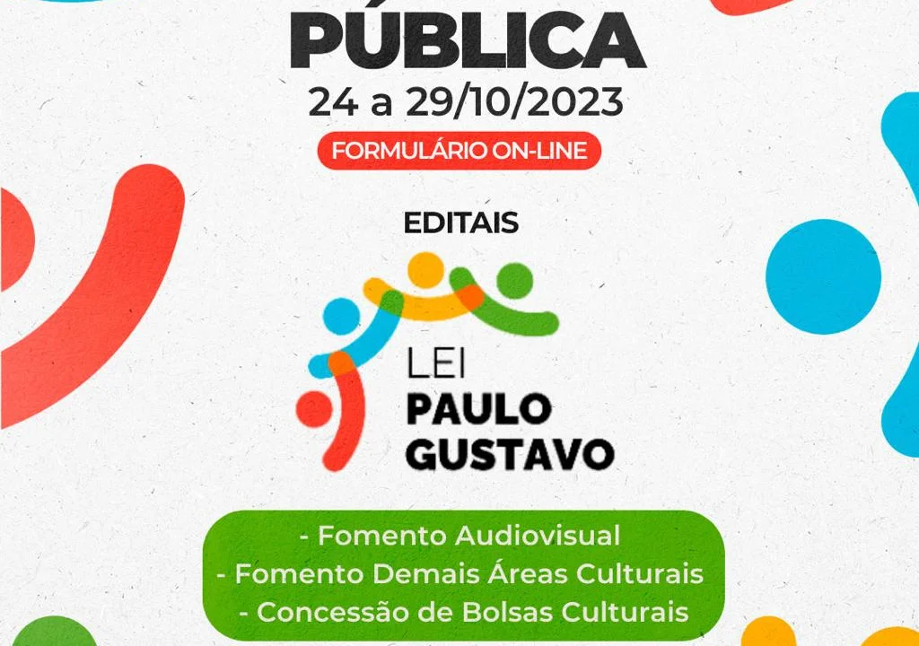 Secultur lança editais para consulta pública sobre a Lei Paulo Gustavo