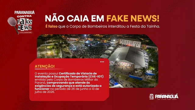 Prefeitura de Paranaguá desmente fake news sobre interdição da Festa da Tainha