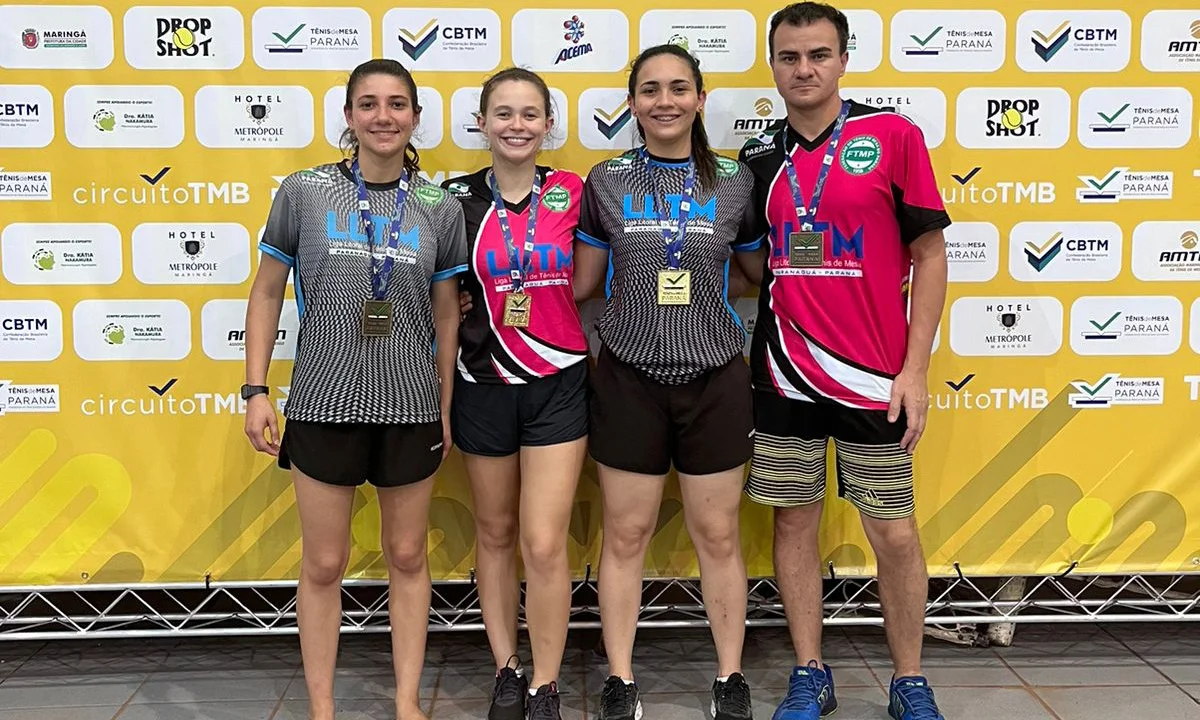 Parnanguaras da Liga Litoral de Tênis de Mesa garantem duas medalhas de ouro e duas de bronze durante a Copa Brasil da modalidade