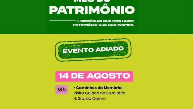 Nota de cancelamento e nova data visita guiada
