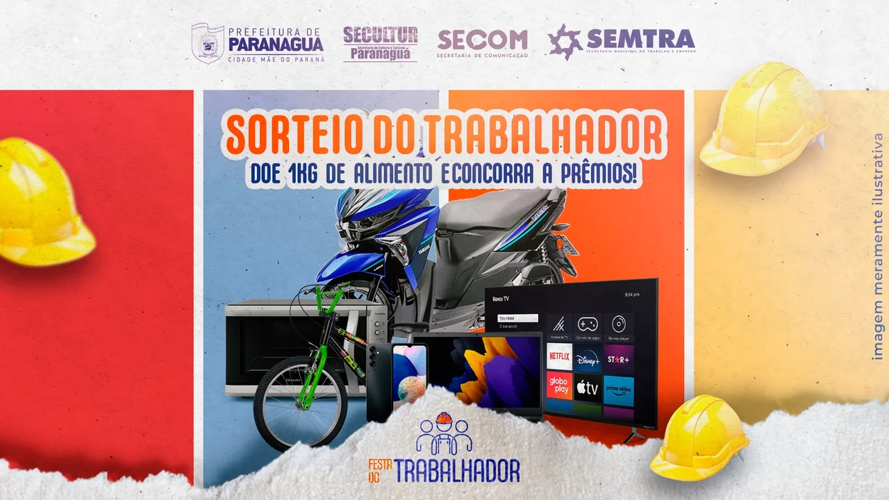 Festa do Trabalhador acontece dia 1° de Maio na Praça de Eventos Mário Roque