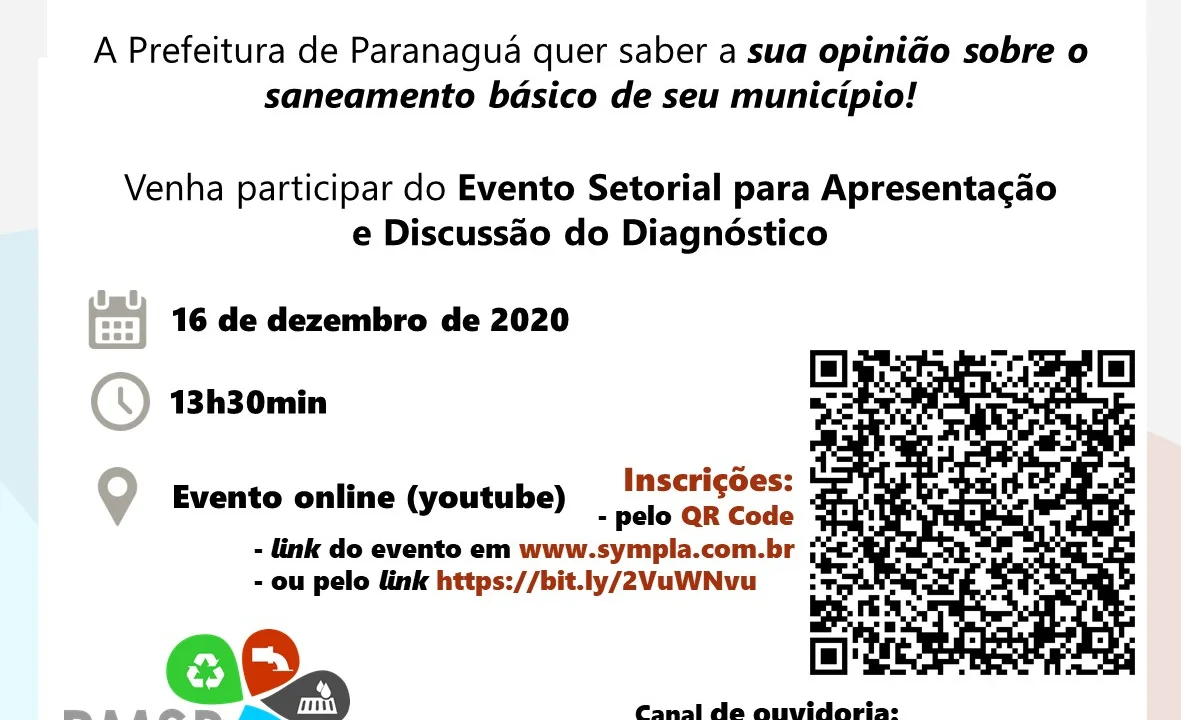 Plano Municipal de Saneamento Básico de Paranaguá em desenvolvimento