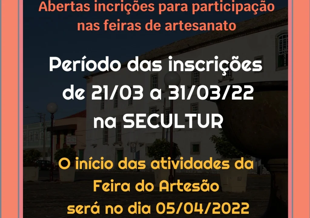 Artesãos poderão se inscrever para participação em feiras de Paranaguá
