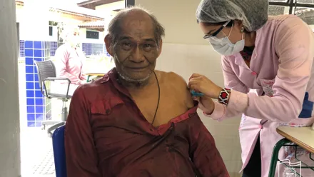 pajé Mbya Sebastião da Silva, de 97 anos