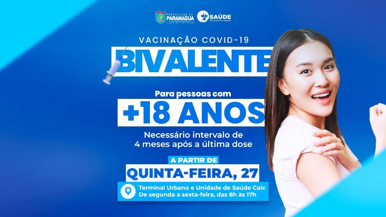 Vacina bivalente começa a ser aplicada para pessoas com 18 anos ou mais