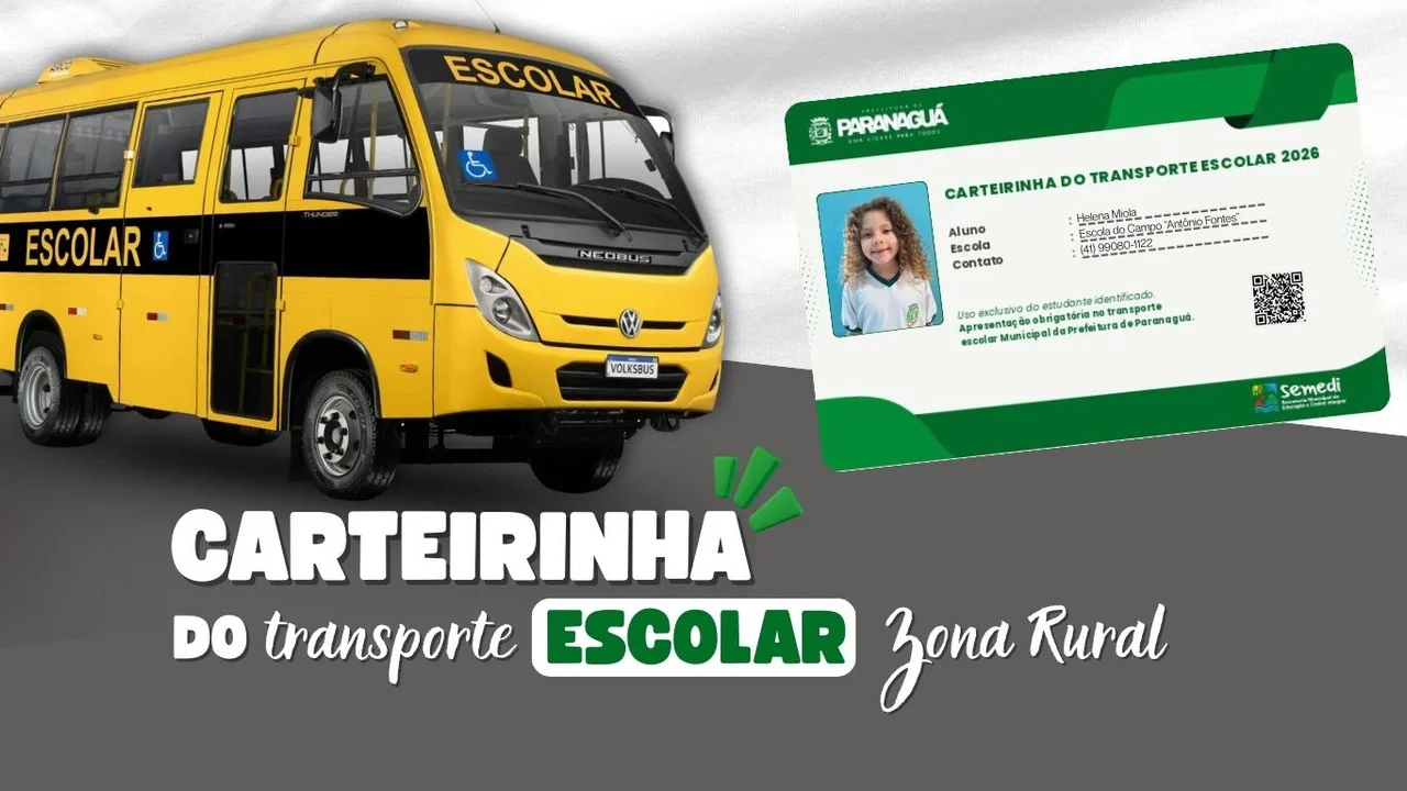 Cadastramento e revalidação da carteirinha do transporte escolar da zona rural iniciam na quarta-feira, 28