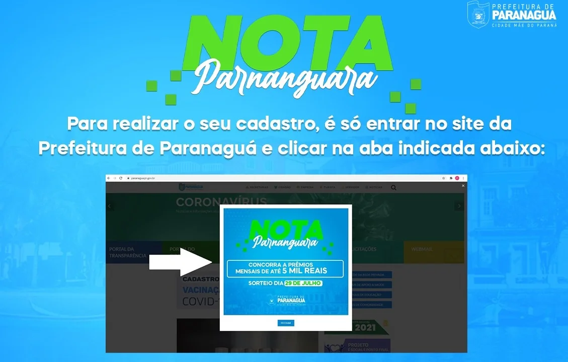 Nota Parnanguara: confira o passo a passo para participar