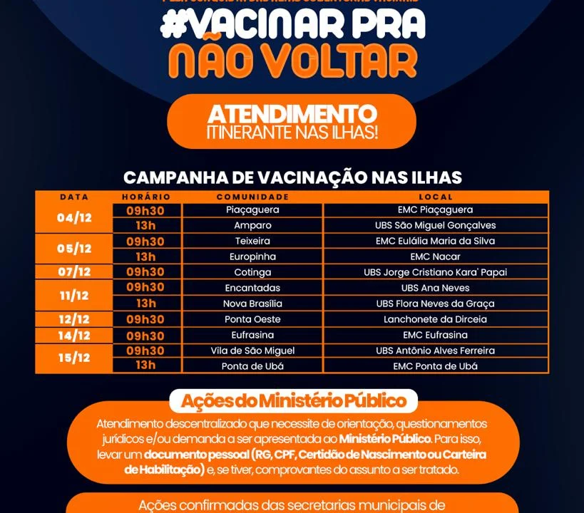 Vacinar para não voltar: Ministério Público e Prefeitura se unem pela conquista das altas coberturas vacinais