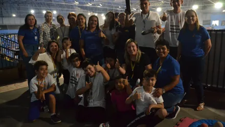 Crianças do Centro de Autismo de Paranaguá