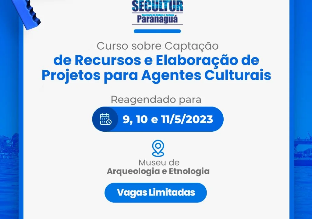 Capacitação para agentes culturais de Paranaguá tem nova data