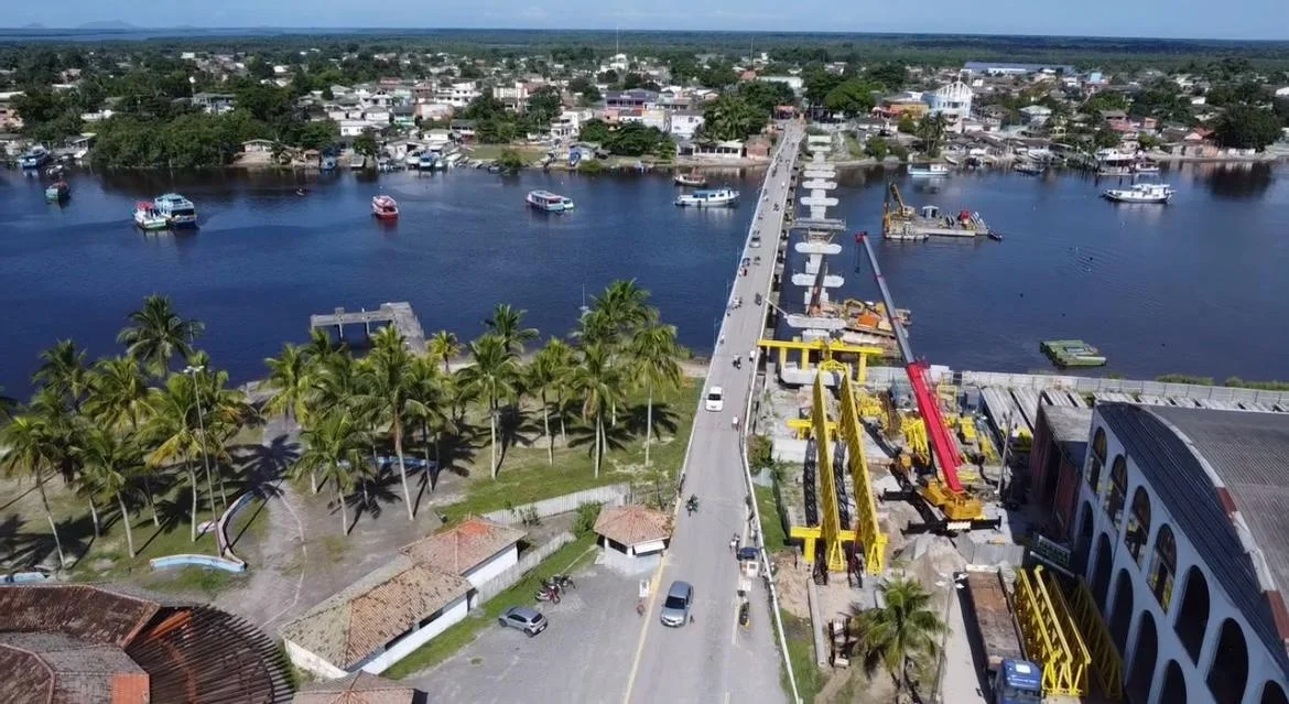 Progresso e desenvolvimento: ponte para a Ilha dos Valadares está com mais de 60% da obra concluída