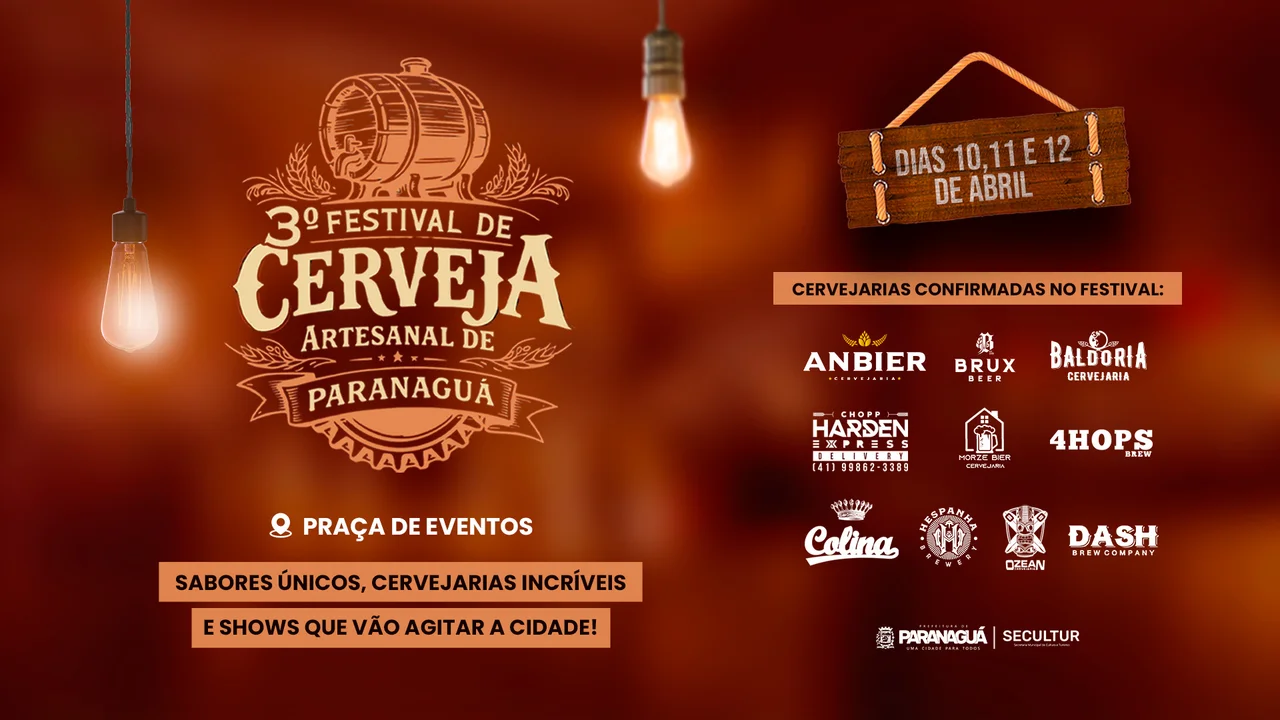 Começa nesta sexta-feira (10) o 3º Festival da Cerveja de Paranaguá