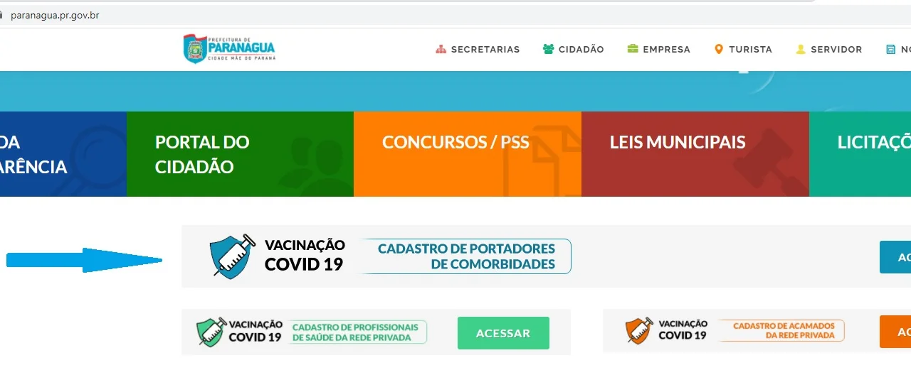 Aberto cadastramento para pessoas com comorbidades conforme lista do Ministério da Saúde
