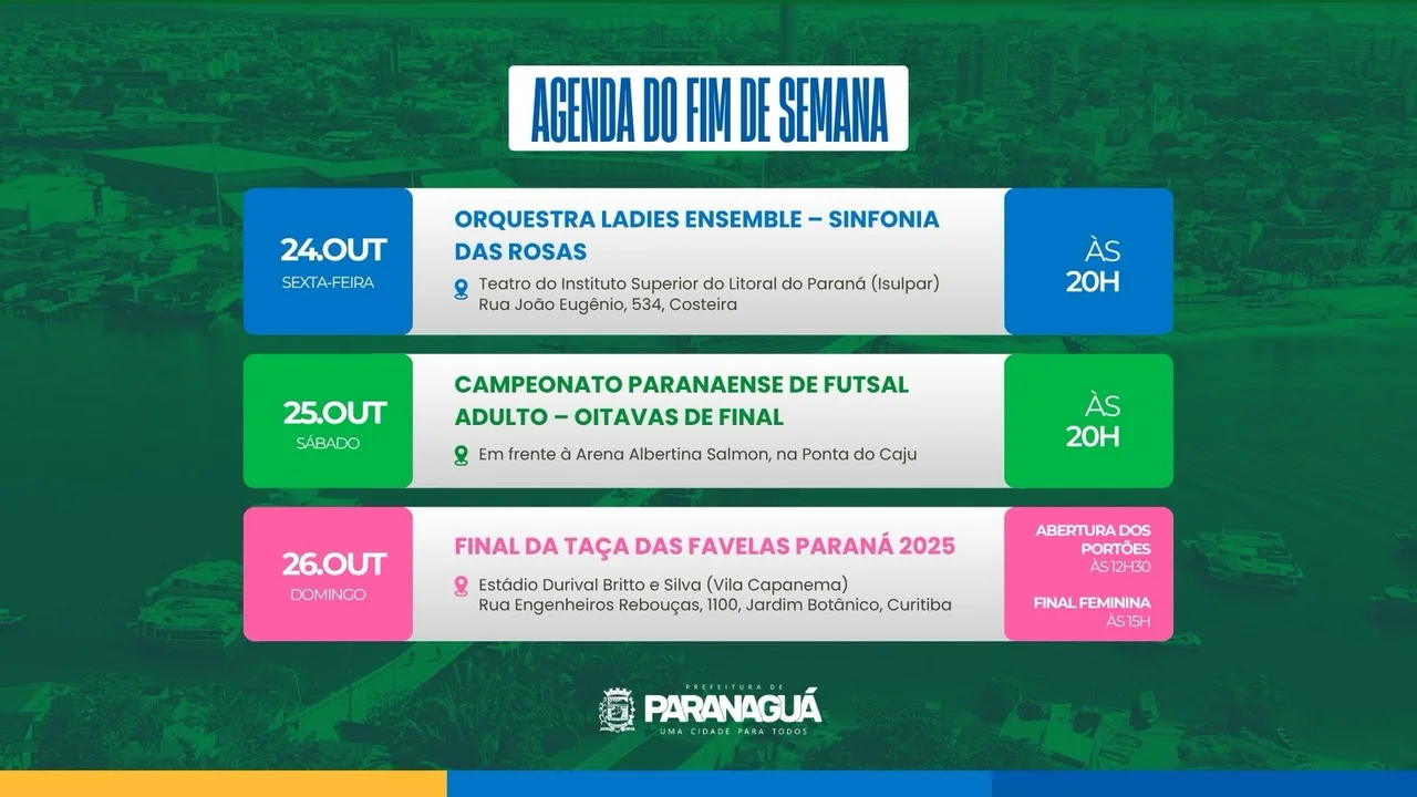 Fim de semana será marcado por eventos culturais e esportivos