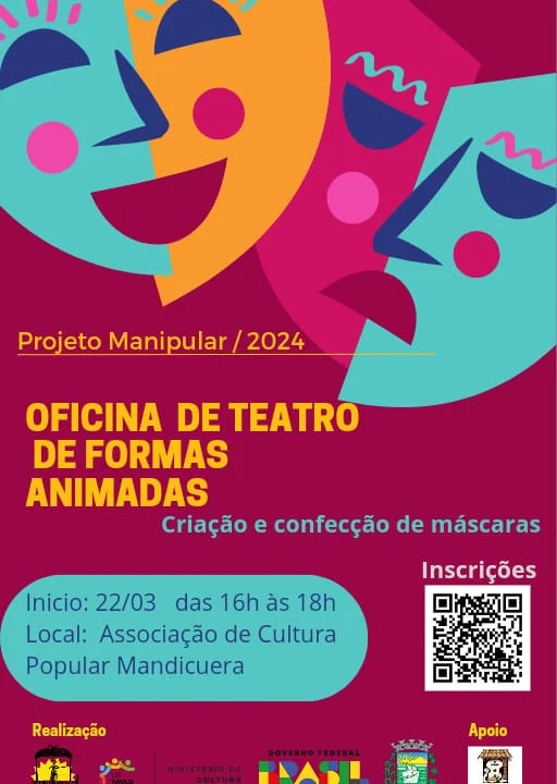 Oficina de Teatro de Formas Animadas inicia nesta sexta-feira