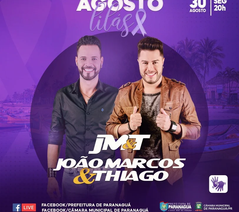 Live Show marca Agosto Lilás em Paranaguá