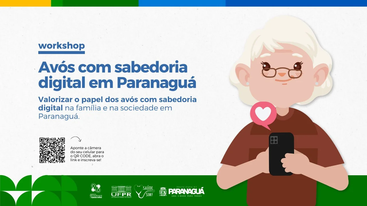 Workshop “Avós com Sabedoria Digital” promove inclusão tecnológica para terceira idade em Paranaguá