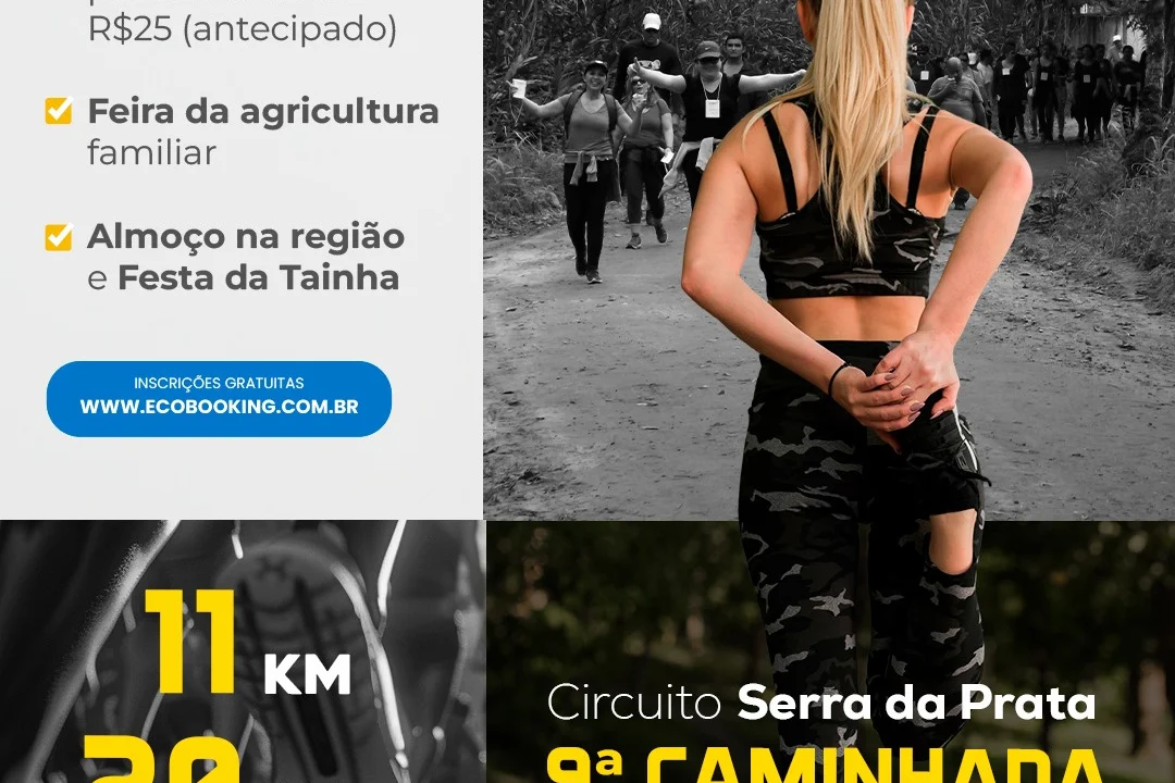 Último dia de inscrições para a 9ª Caminhada na Natureza em Paranaguá