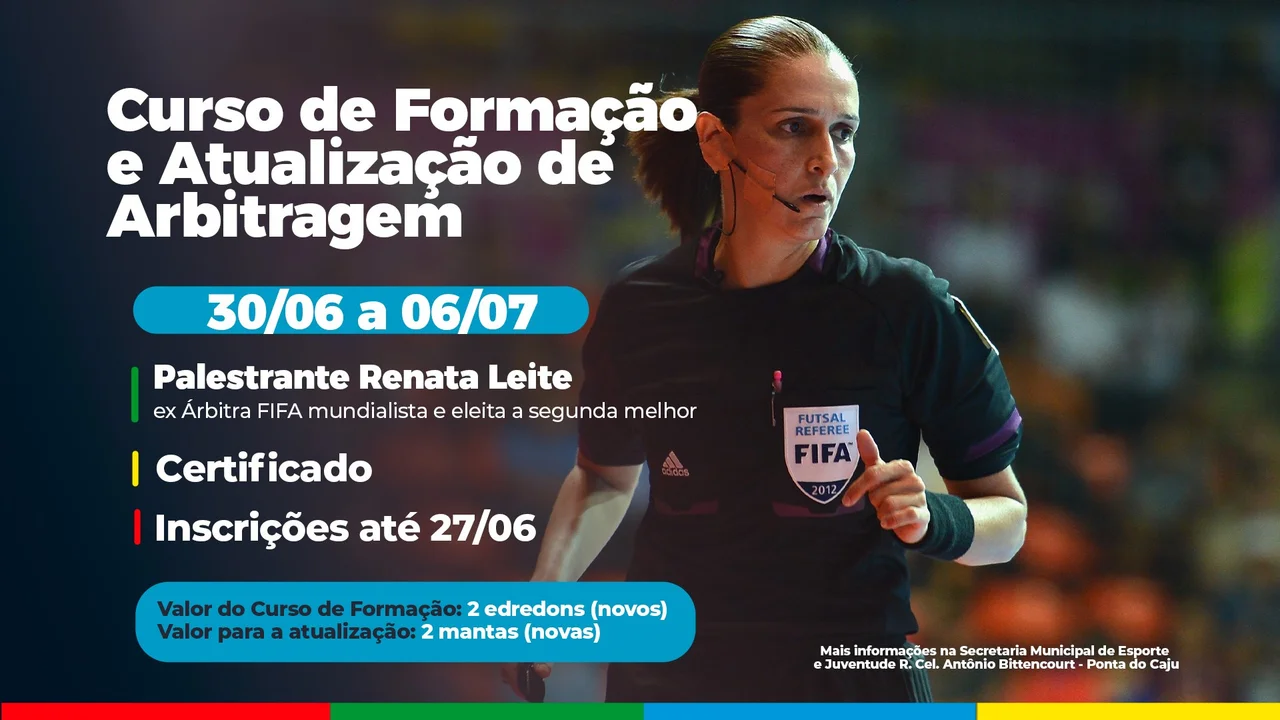 Curso para formação de árbitros está com inscrições abertas