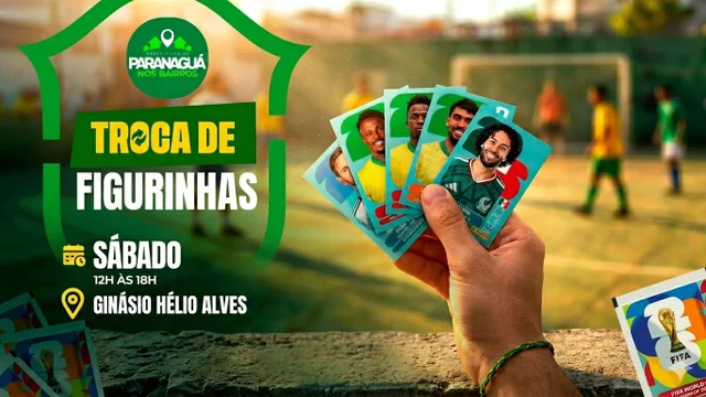 Troca de figurinhas será atração no Prefeitura nos Bairros neste sábado (30) e deve reunir famílias para lazer e entretenimento
