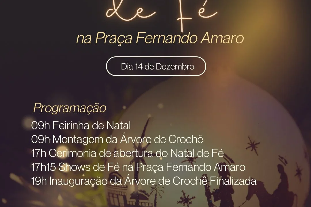 “Natal de Fé” acontece na Praça Fernando Amaro