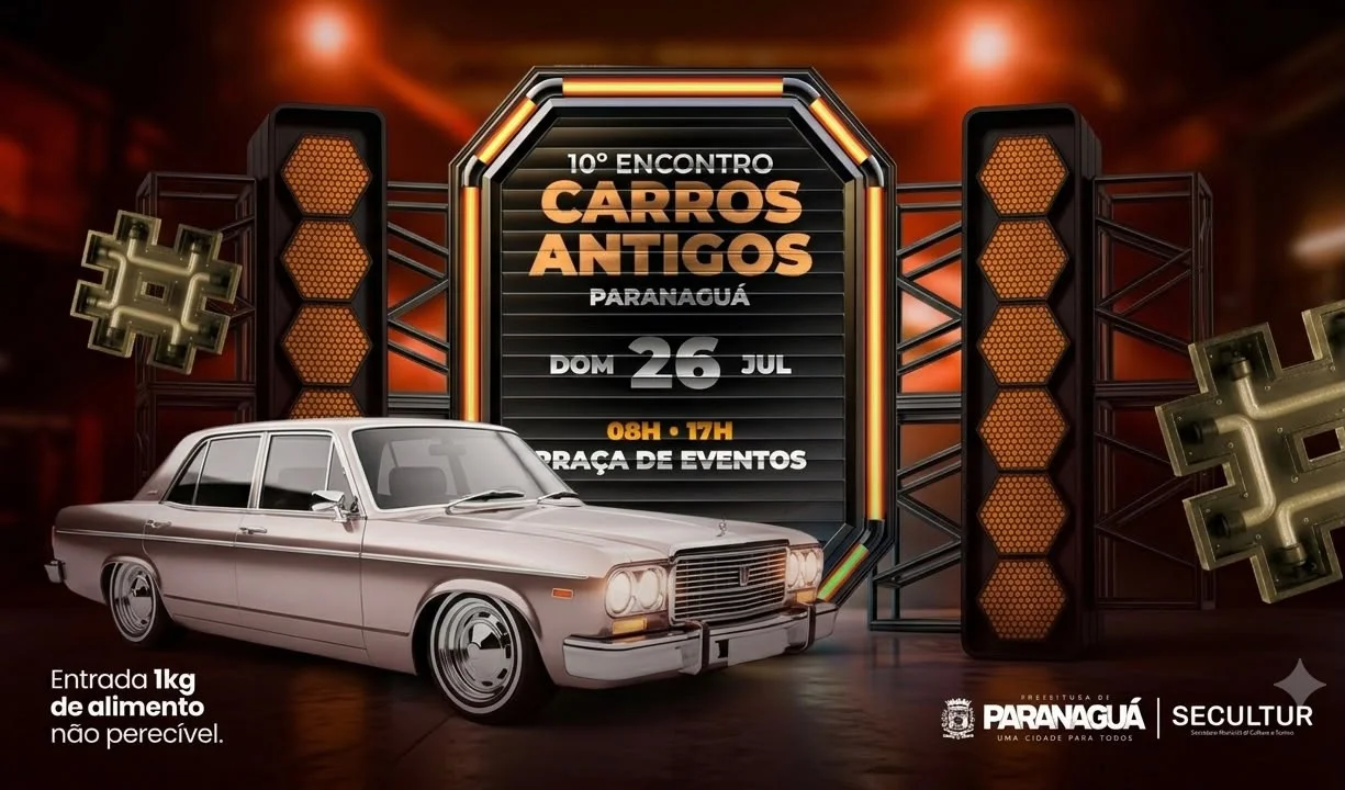 10º Encontro de Carros Antigos reunirá expositores e carros especiais neste domingo em Paranaguá