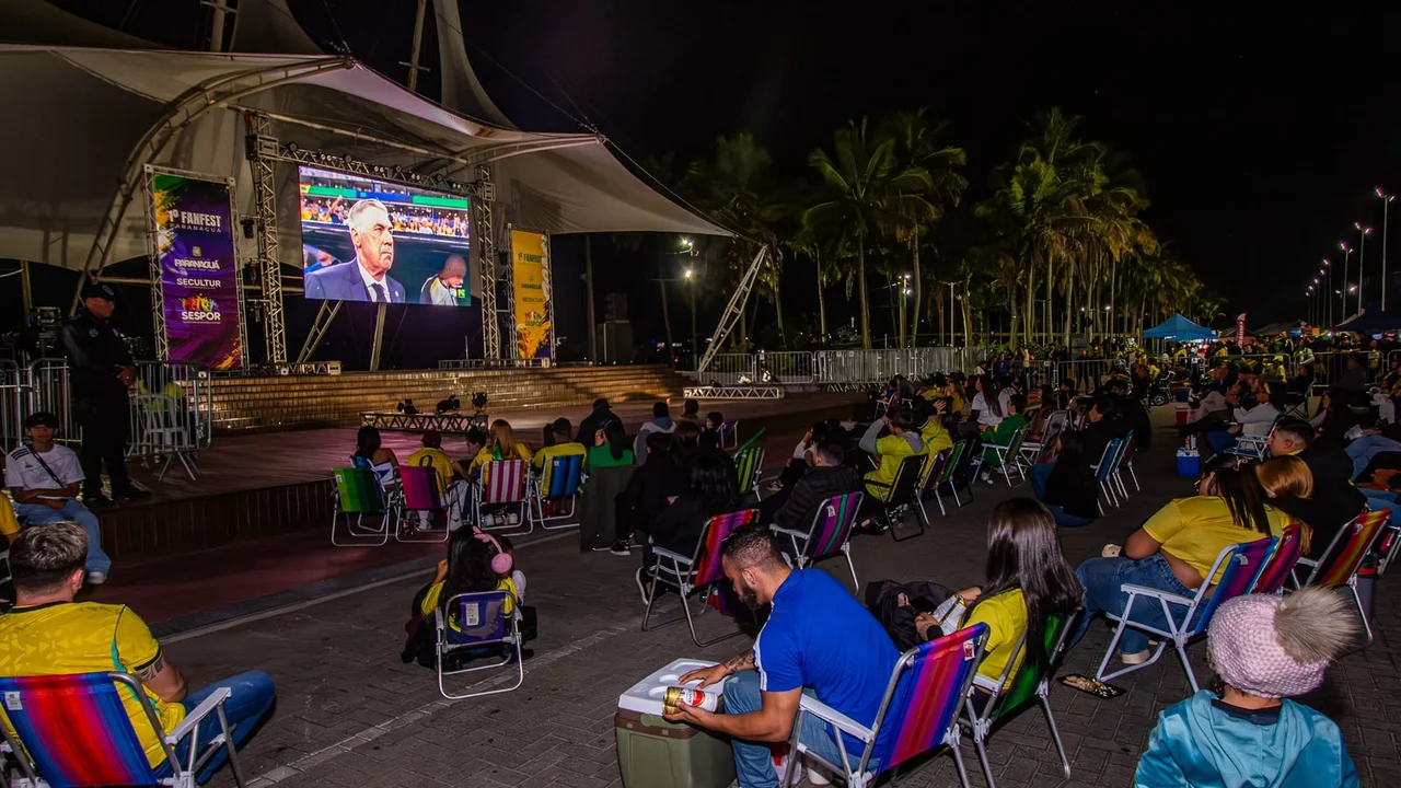 Praça de Eventos recebe terceira edição da Fan Fest para transmissão do jogo do Brasil nesta quarta-feira