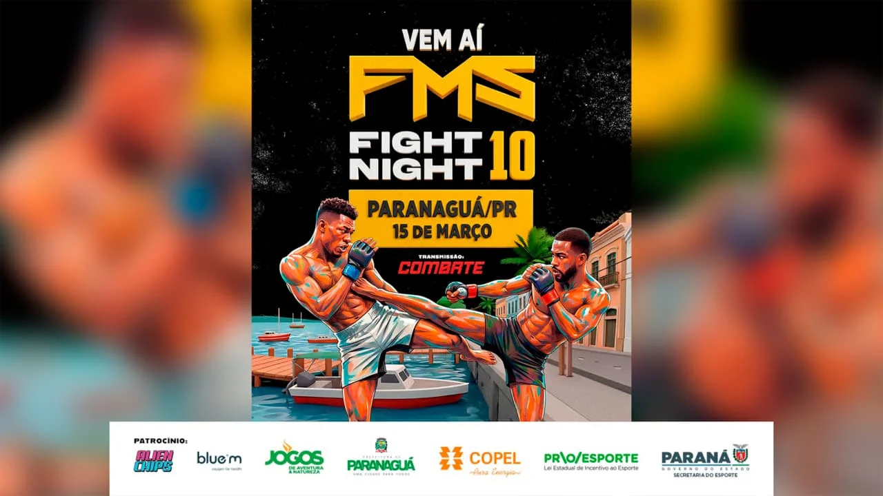Paranaguá recebe Fight Music Show 10 com grandes combates de boxe e MMA na Arena Albertina Salmon