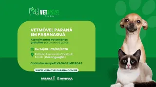 VetMóvel Paraná oferece atendimento veterinário gratuito em Paranaguá
