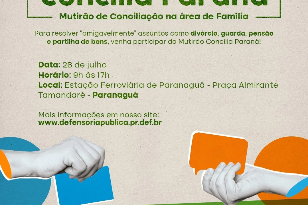 Agendamento e documentação prévia é solicitada para cadastro no Concilia Paraná