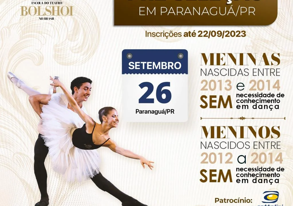 Escola Bolshoi seleciona talentos em Paranaguá