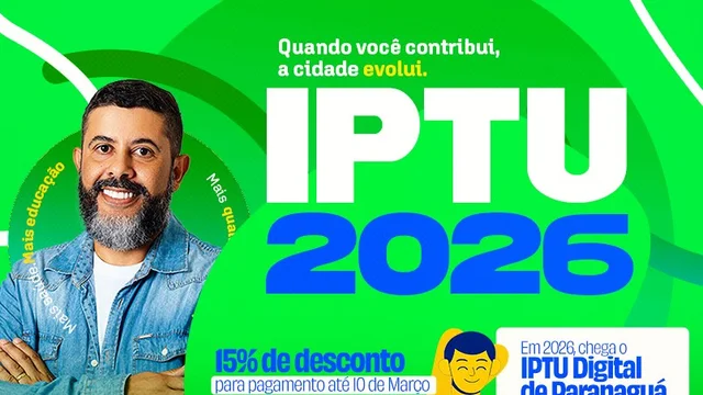 IPTU 2026 está disponível em Paranaguá com versão digital, descontos e parcelamento
