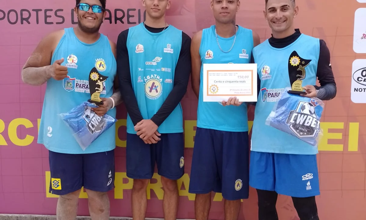 Dupla masculina do Projeto Ágatha/SESPOR é campeã da 2ª Etapa do Circuito RMG de Vôlei de Praia