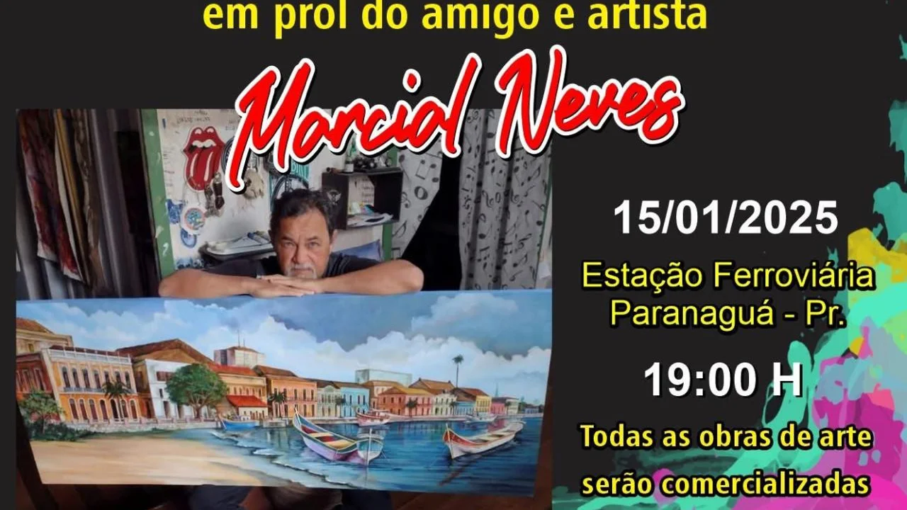 Estação Ferroviária reabre ao público nesta quarta (15) com entrada gratuita para exposição “Arte pelo Marcial”.